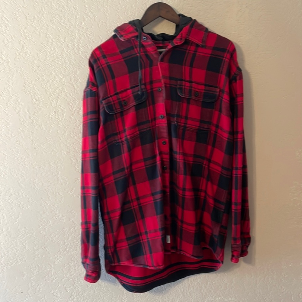 American Eagle Flannel Hoodie